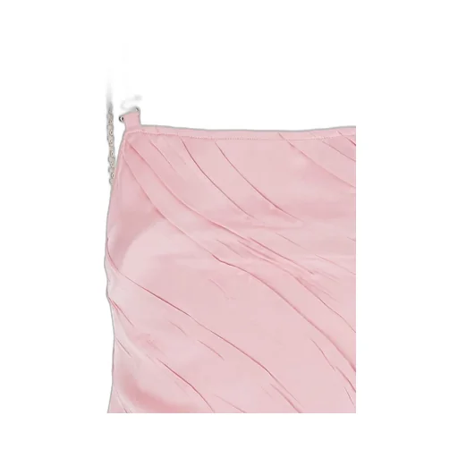 Satin Slip Dress With Chain Straps