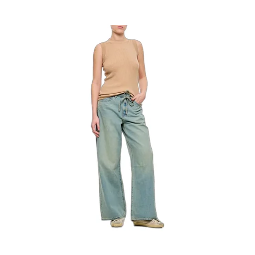 Ribbed Mock Neck Sleeveless Top