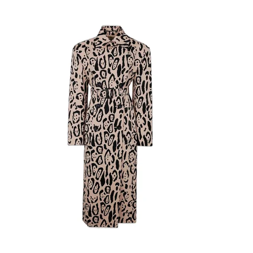 Leopard Print Trench Coat