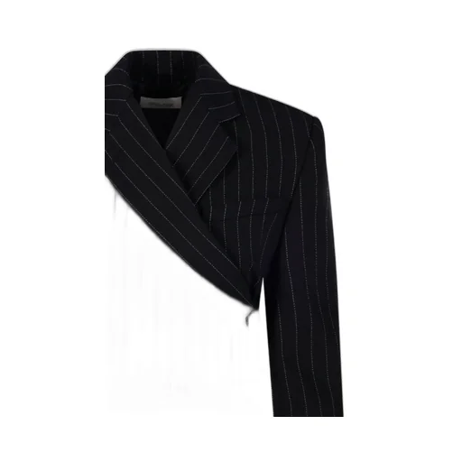 Cropped Pinstripe Blazer