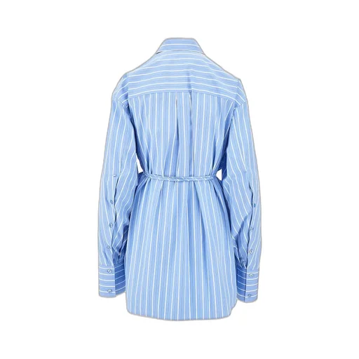 Striped Cotton Shirt With Belt