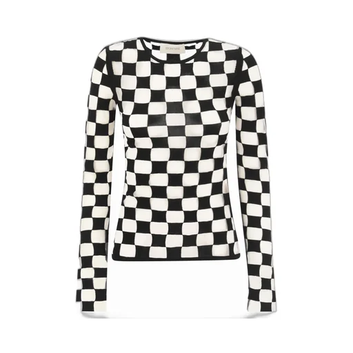 Checkerboard Knit Top