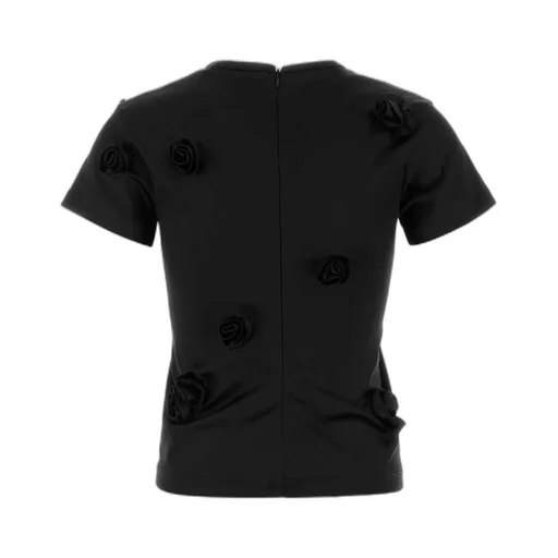 T-Shirt With Rose AppliquÉS
