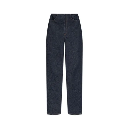 High-Waisted Straight-Leg Jeans