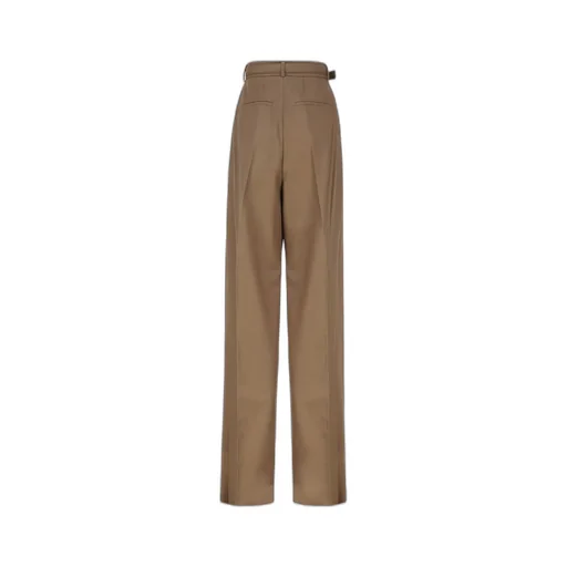 High-Waisted Pleated Wide-Leg Trousers