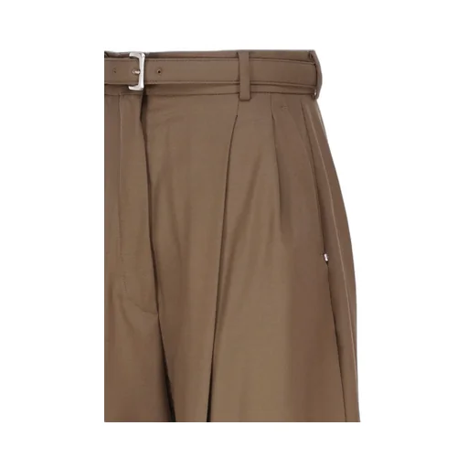 High-Waisted Pleated Wide-Leg Trousers