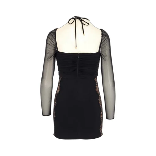 Mesh Sleeve Mini Dress