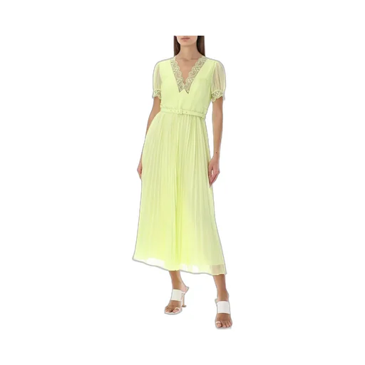 Pleated Midi Dress