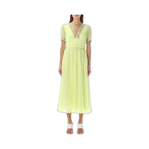 Pleated Midi Dress