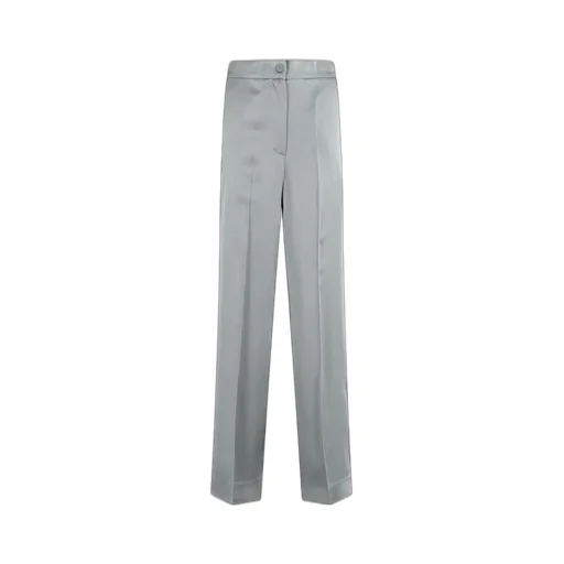 Wide-Leg Satin Trousers
