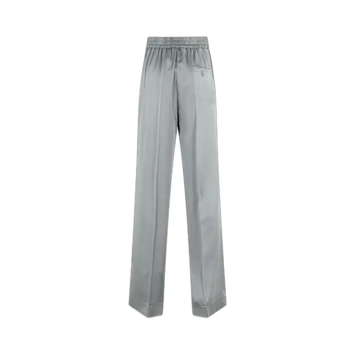 Wide-Leg Satin Trousers