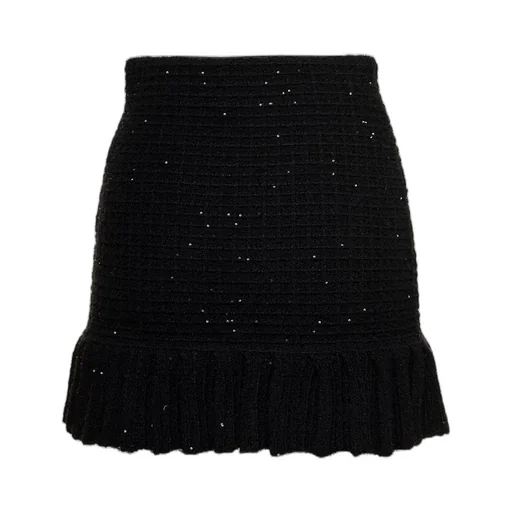 Mini Skirt With Ruffle Hem