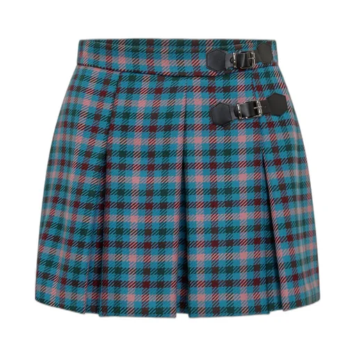 Pleated Plaid Mini Skirt