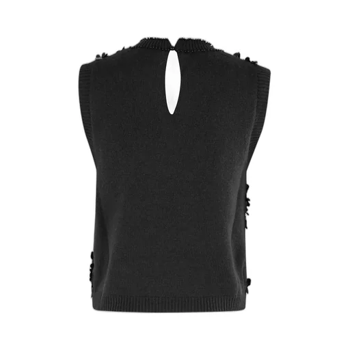 Sleeveless Sequin Embellished Knit Top