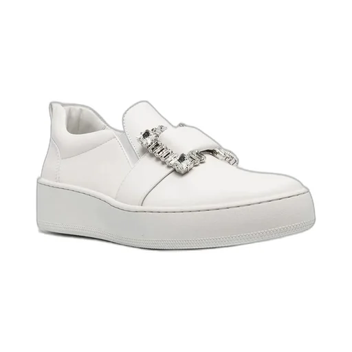 Sneakers With Crystal Buckle