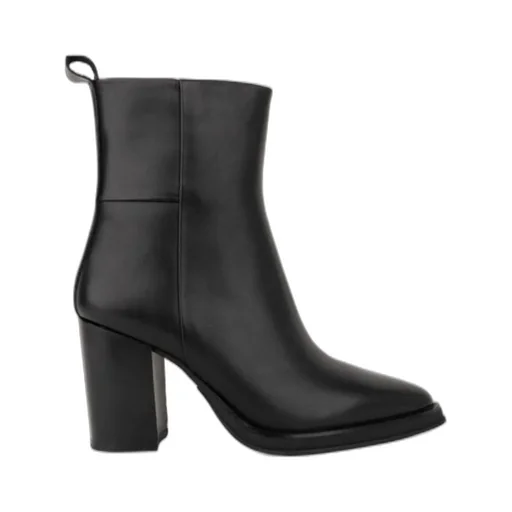 Pointed Toe Block Heel Booties