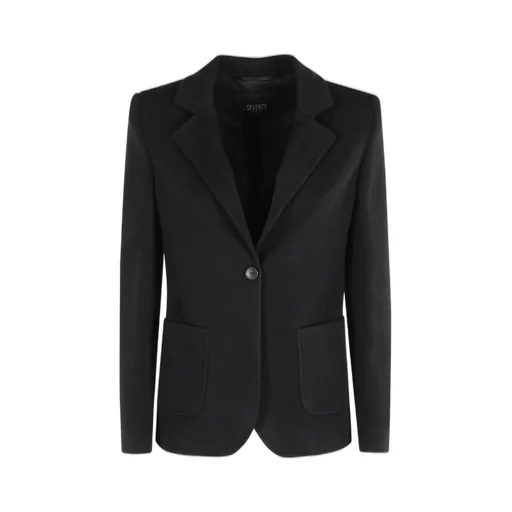 Single-Breasted Wool Blend Blazer
