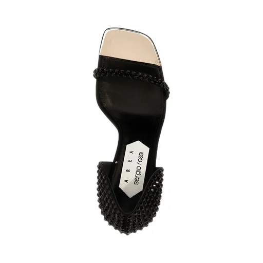 Crystal-Embellished Stiletto Sandals
