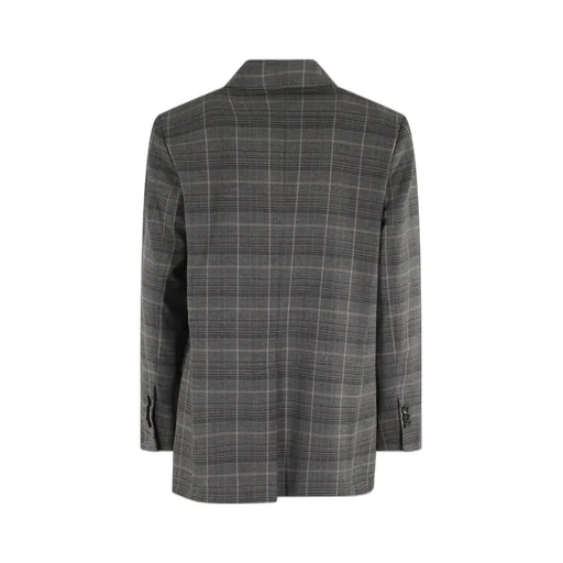 Single-Breasted Plaid Blazer