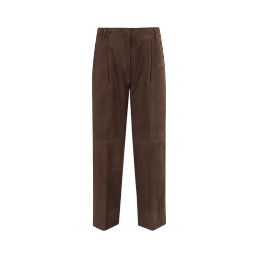 High-Waisted Pleated Trousers