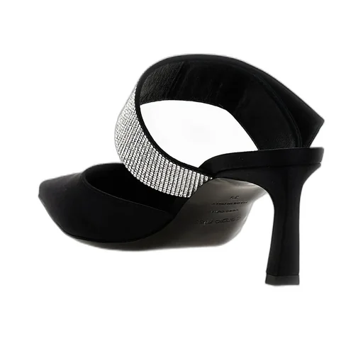 Mules With Crystal-Embellished Strap