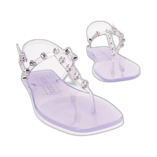 Flat Sandals With Crystals