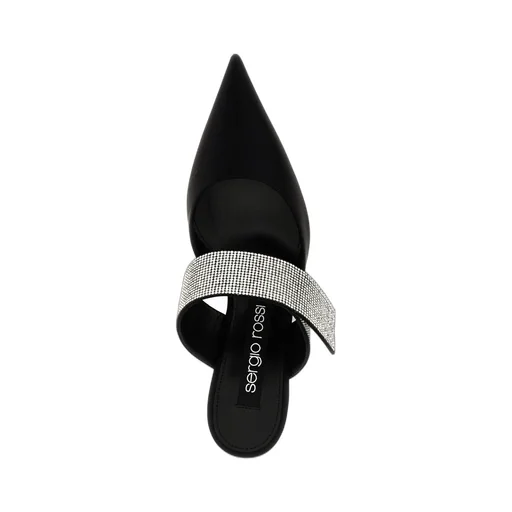 Mules With Crystal-Embellished Strap