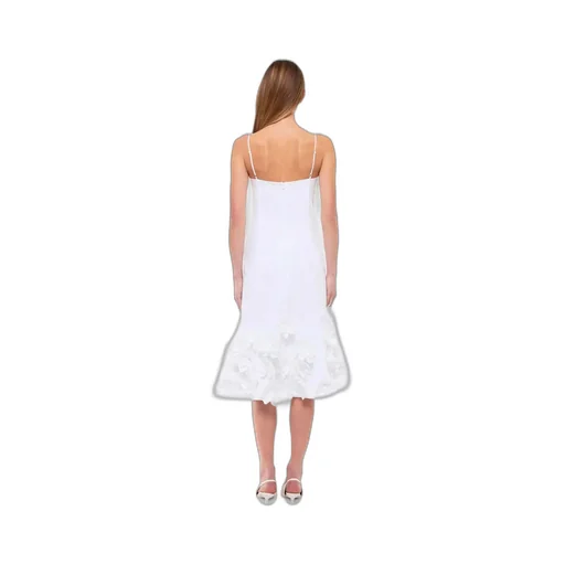 Midi Dress With Floral Appliqué