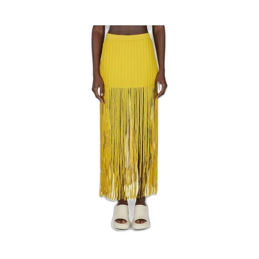Fringed Maxi Skirt