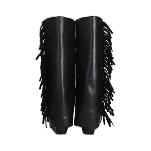 Knee-High Boots With Fringe
