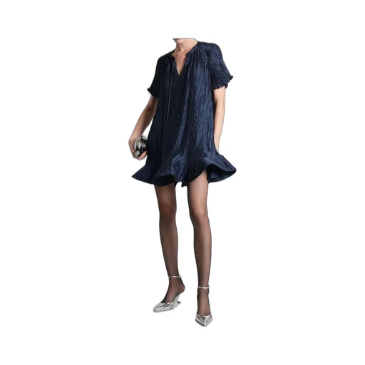 Pleated Mini Dress