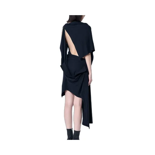 Asymmetrical Draped Dress