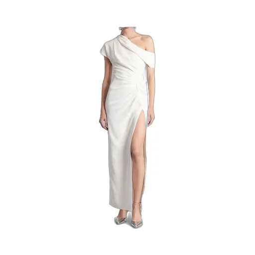 One-Shoulder Gown With High Slit