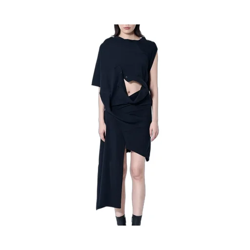 Asymmetrical Draped Dress