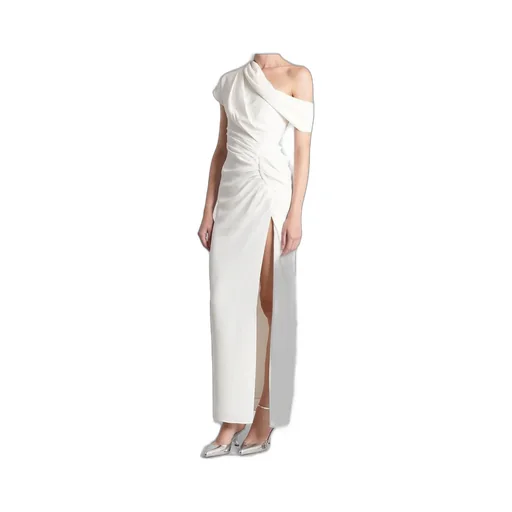 One-Shoulder Gown With High Slit