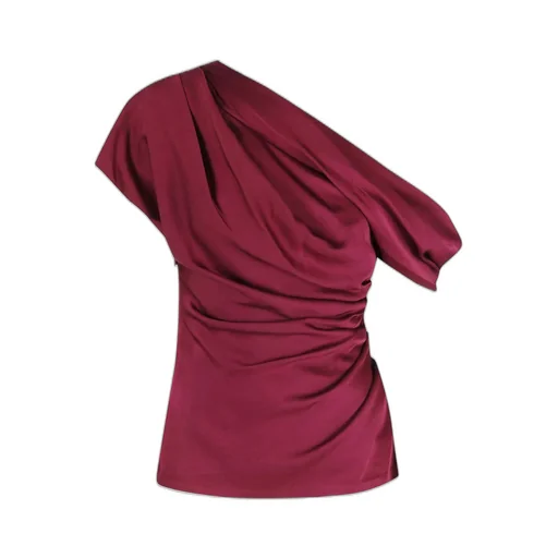 One-Shoulder Draped Top