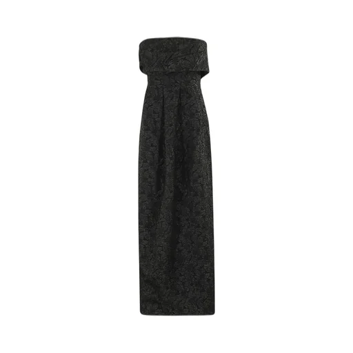 Strapless Jacquard Gown