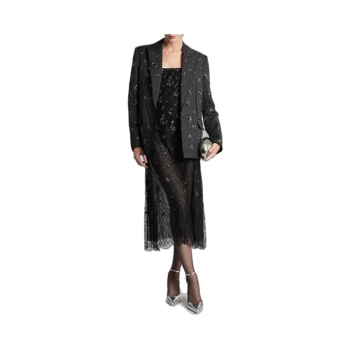Strapless Embellished Lace Dress