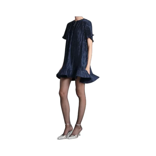 Pleated Mini Dress