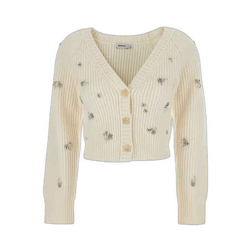 Cropped Cardigan With Embellishments
