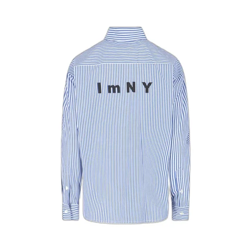 Striped Shirt With Print I'm Ny