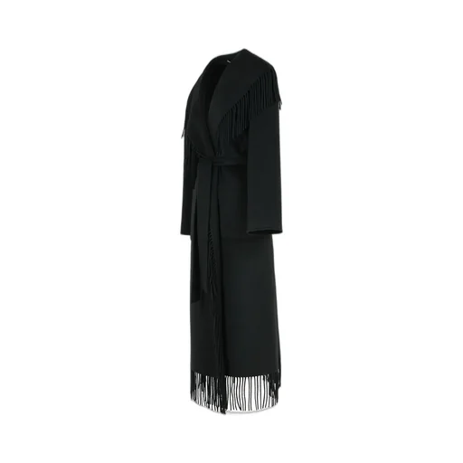 Fringed Wool Coat