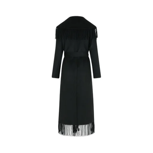 Fringed Wool Coat