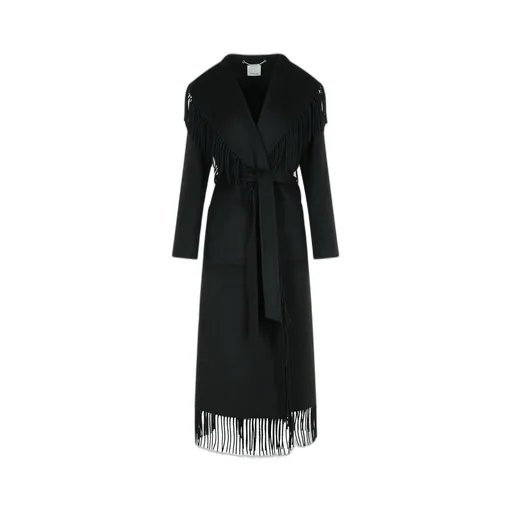 Fringed Wool Coat