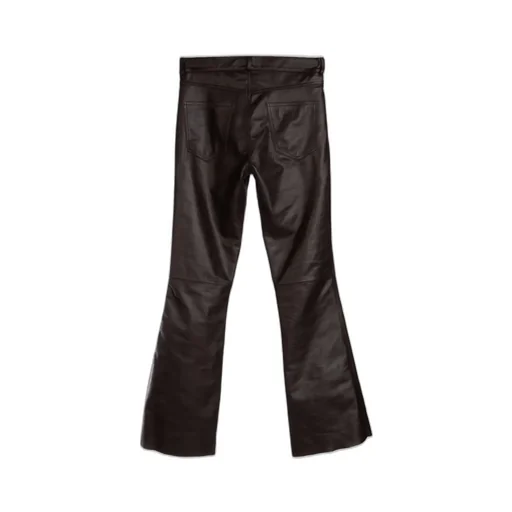 Flared Faux Leather Pants