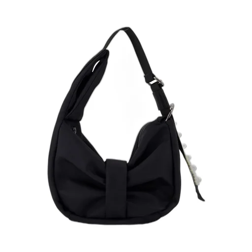 Hobo Bag With Pearl Embellishment