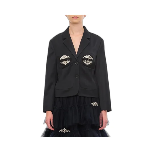 Blazer With Embellished Bodice
