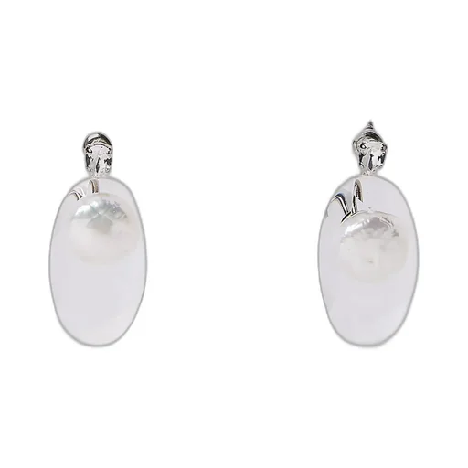 Drop Earrings With Pearl