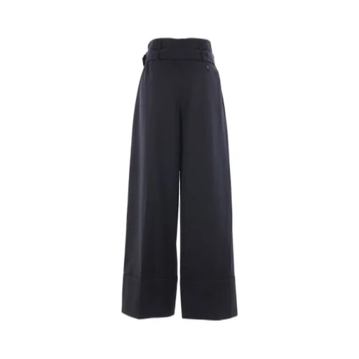 Wide-Leg Belted Trousers