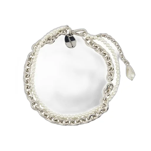 Layered Chain And Pearl Necklace